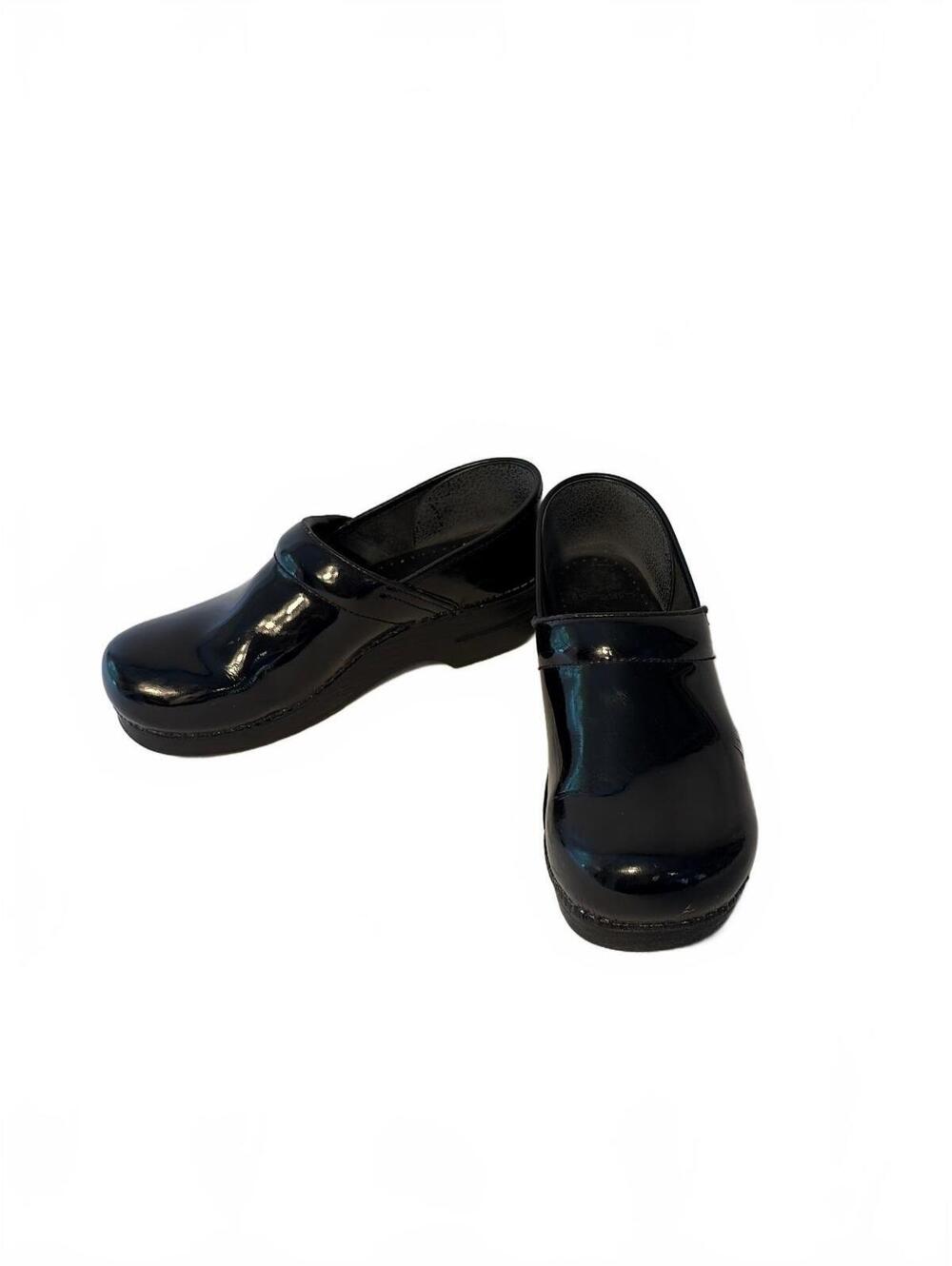 DANSKO Professional Black Patent Leather Clogs Size 41 10.5 11 - Picture 3 of 10
